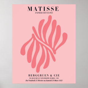 Póster floral rosa sonrojado Arte de pared estil