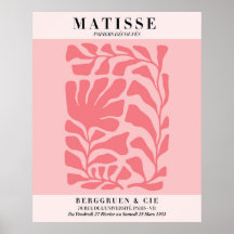 Póster floral rosa sonrojado | Arte de pared estil