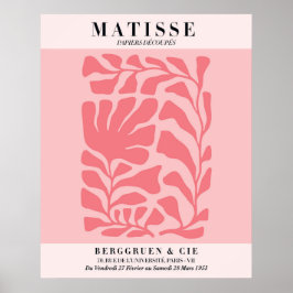 Póster floral rosa sonrojado | Arte de pared estil