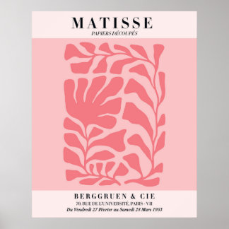Póster floral rosa sonrojado | Arte de pared estil