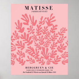 Póster floral rosa sonrojado | Arte de pared estil