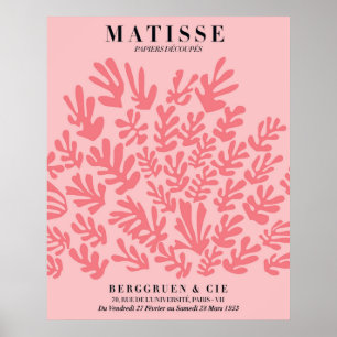 Póster floral rosa sonrojado Arte de pared estil