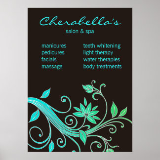 Póster Floral Salon Spa Poster Trendy Elegant BG