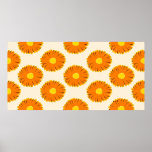 Póster Floral seamless pattern. seamless pattern with the