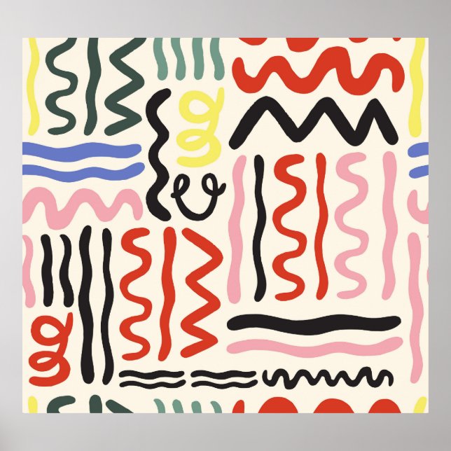 Póster Floral Shawl: ornamento de Paisley cuadrado (Frente)