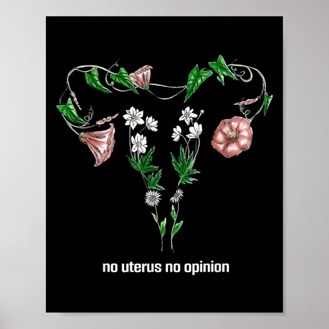 Póster Floral sin útero sin opinión sobre los derechos de (Frente)