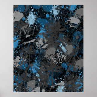 Póster Floral sombría