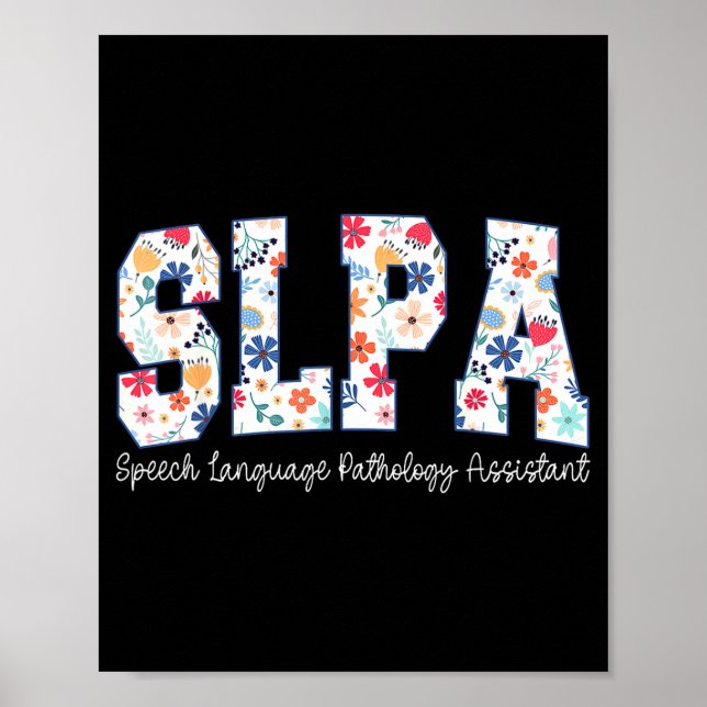 Póster Floral Speech Language Pathology Istant Slpa Appre (Frente)