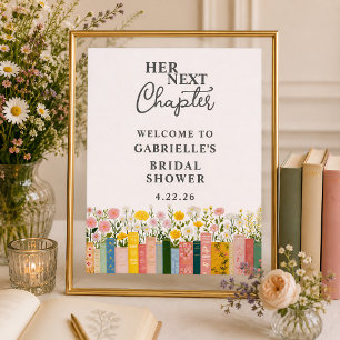 Póster Floral Storybook: Su próximo capítulo, ducha de no
