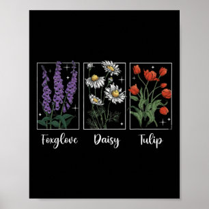 Póster Floral Sutil 8647 Flores Trump Digitalis Margarita