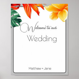 Póster Floral tropical