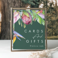 Floral Tropical Colorido | Tarjetas y Regalos Verd