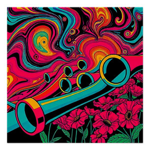 Póster Floral tubular 1