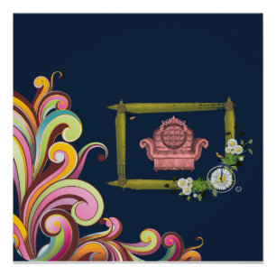 Poster floral victoriano