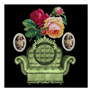 Poster floral victoriano