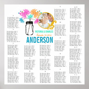 Póster Floral Vintage Modern Mason Jar Soportes