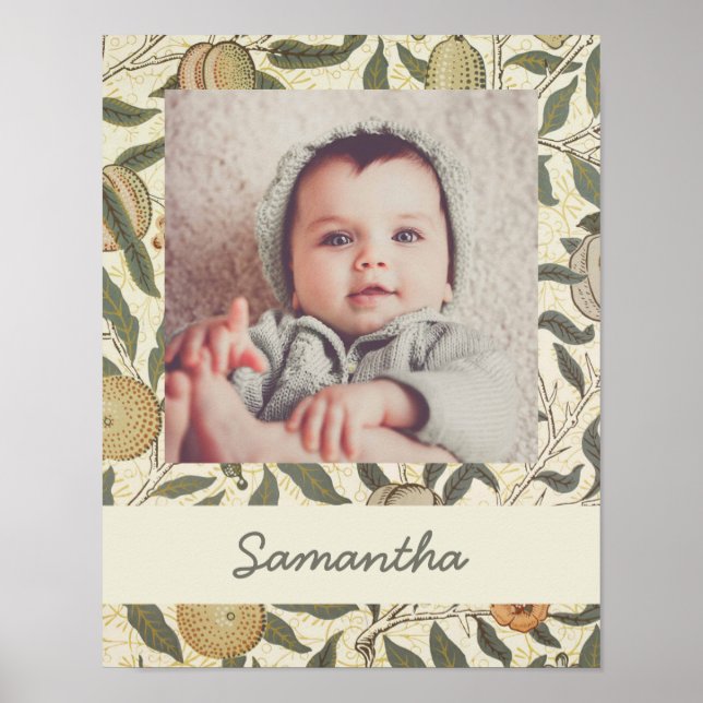 Póster Floral virgen William Morris Fruit Art Nouveau (Frente)