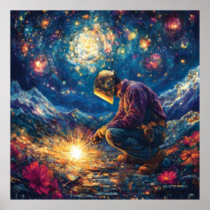 Póster Floral Welder-Abstract Wellness Art Vibrante