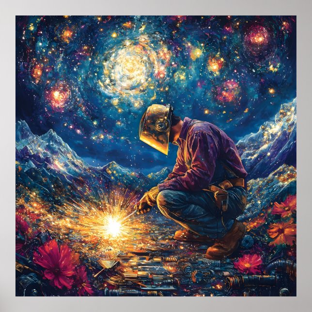 Póster Floral Welder-Abstract Wellness Art Vibrante (Frente)