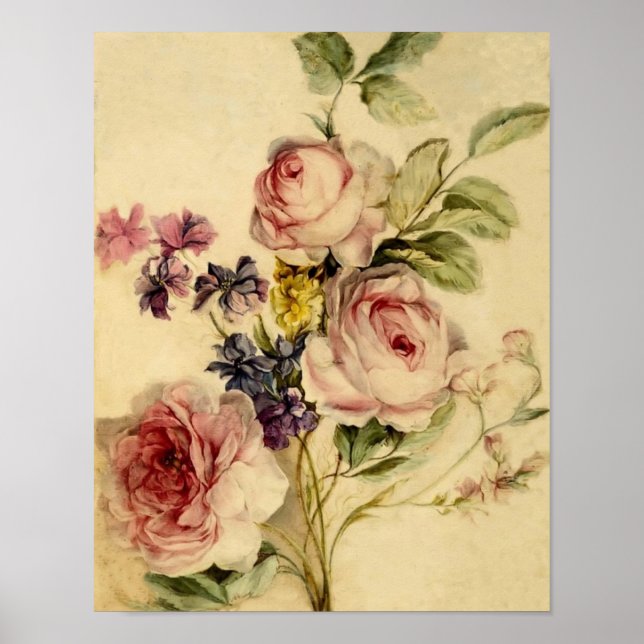 Póster Florales del siglo XVIII (Frente)