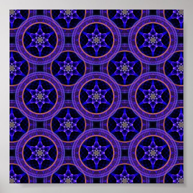 Póster Florales Moderno Boho Elegante Patrón Abstracto #5 (Frente)