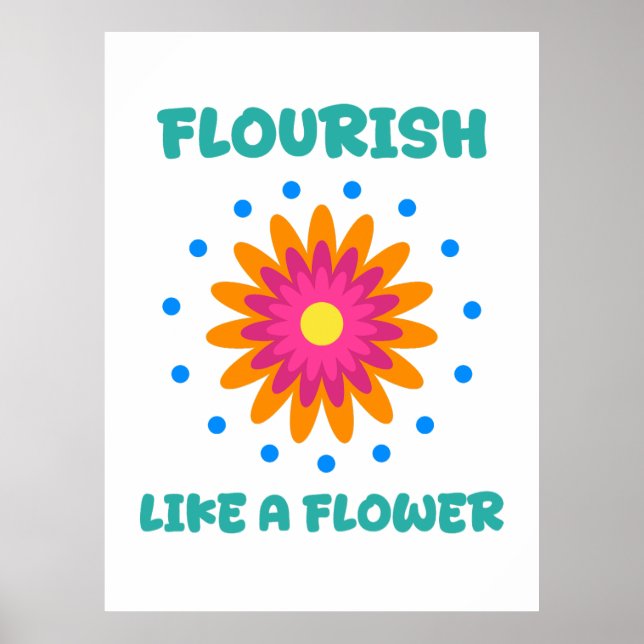 Póster Florece como una flor (Frente)