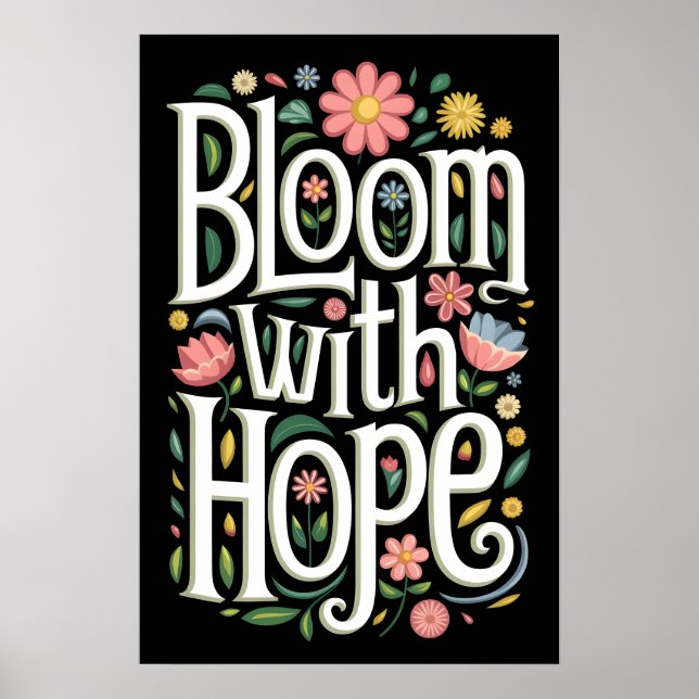 Póster Florecer con Esperanza (Frente)