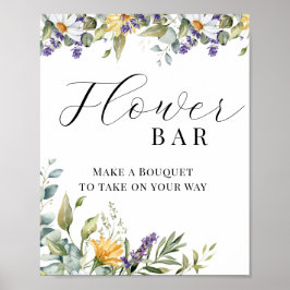 Póster Florecer Flor Silvestre | Floral De Pradera | Barr