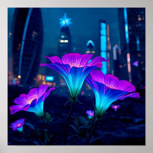 Póster Floreciente luminoso (Frente)