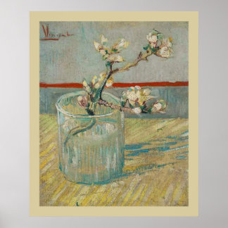 Póster Floreciente rama de almendras de Vincent van Gogh