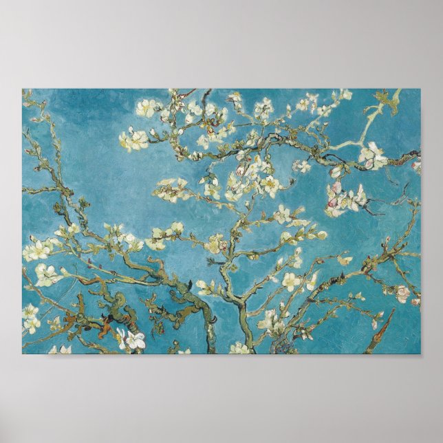 Póster Florecimiento de Almond por Vincent van Gogh (Frente)