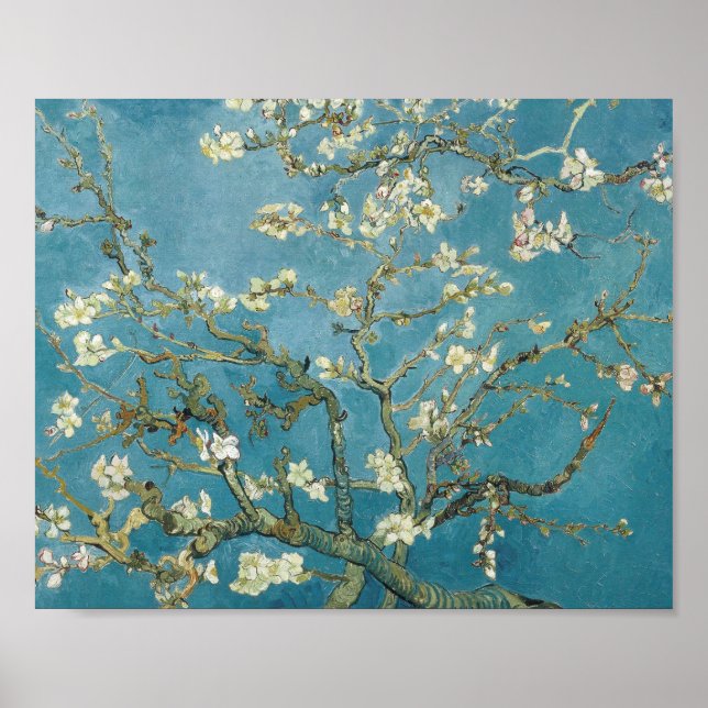 Póster Florecimiento de Almond por Vincent Van Gogh (Frente)