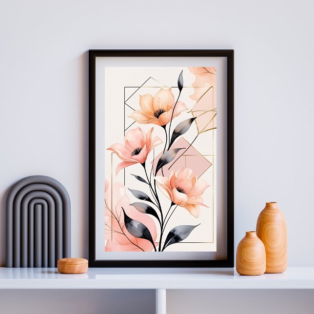Póster Florecimiento de Geometría Rosada (Subido por el creador)