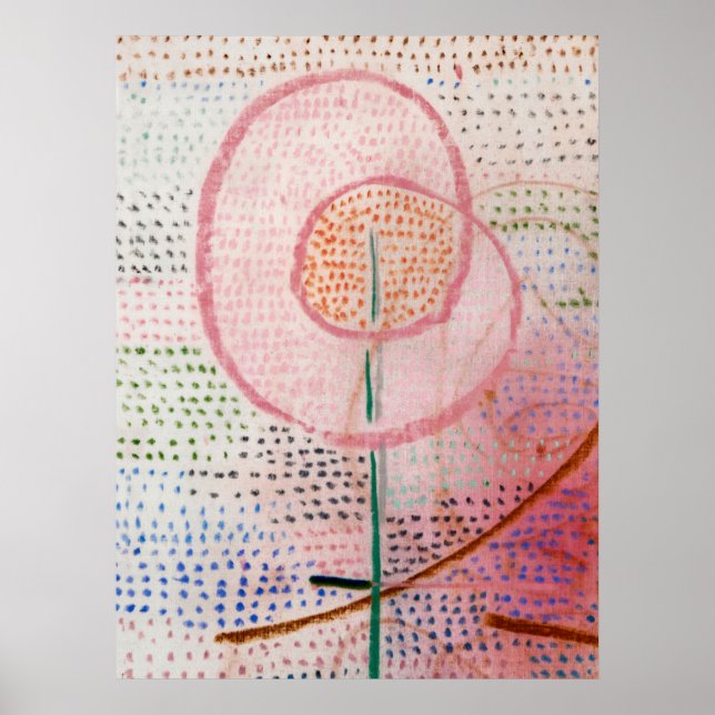 Póster Florecimiento de Paul Klee digitalmente restaurado (Frente)