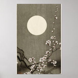 Póster Florecimiento en Luna Llena (1900-1936) por Ohara 