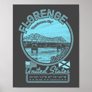 PÓSTER FLORENCE ALABAMA - RÍO TENNESSEE