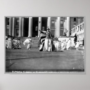 Póster Florence F. Noyes como "Libertad" en concurso de s