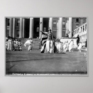 Póster Florence F. Noyes como "Libertad" en concurso de s