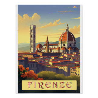 Póster Florence heart of Tuscany