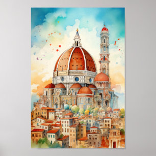 Póster Florence Italy Famous Travel Place