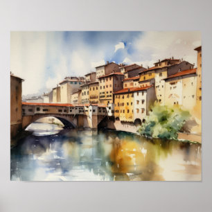 Póster Florence Italy Landscape Art Print Poster