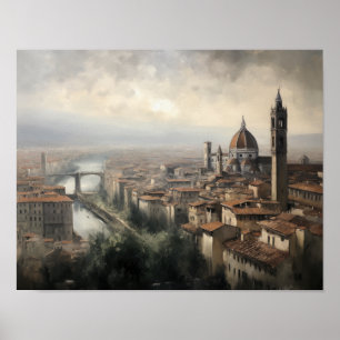 Póster Florence Italy Painting Art Print Poster