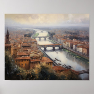Póster Florence Italy Painting Art Print Poster