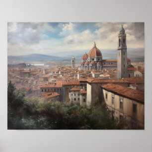 Póster Florence Italy Painting Art Print Poster