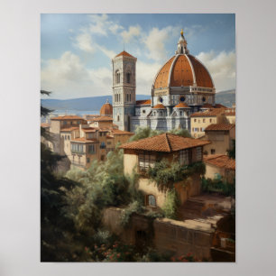 Póster Florence Italy Painting Art Print Poster