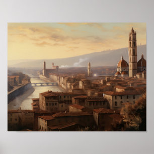 Póster Florence Italy Painting Art Print Poster