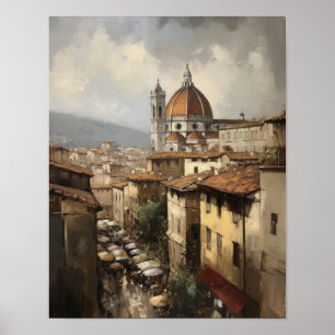 Póster Florence Italy Painting Art Print Poster