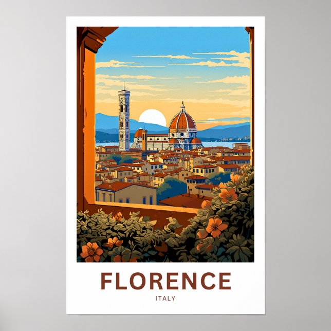 Póster Florence Italy Travel Print (Frente)