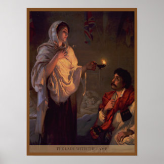 Póster Florence Nightingale Lady con la lámpara