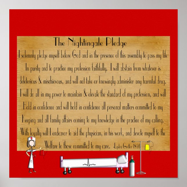Póster Florence Nightingale Pledge Poster (Frente)